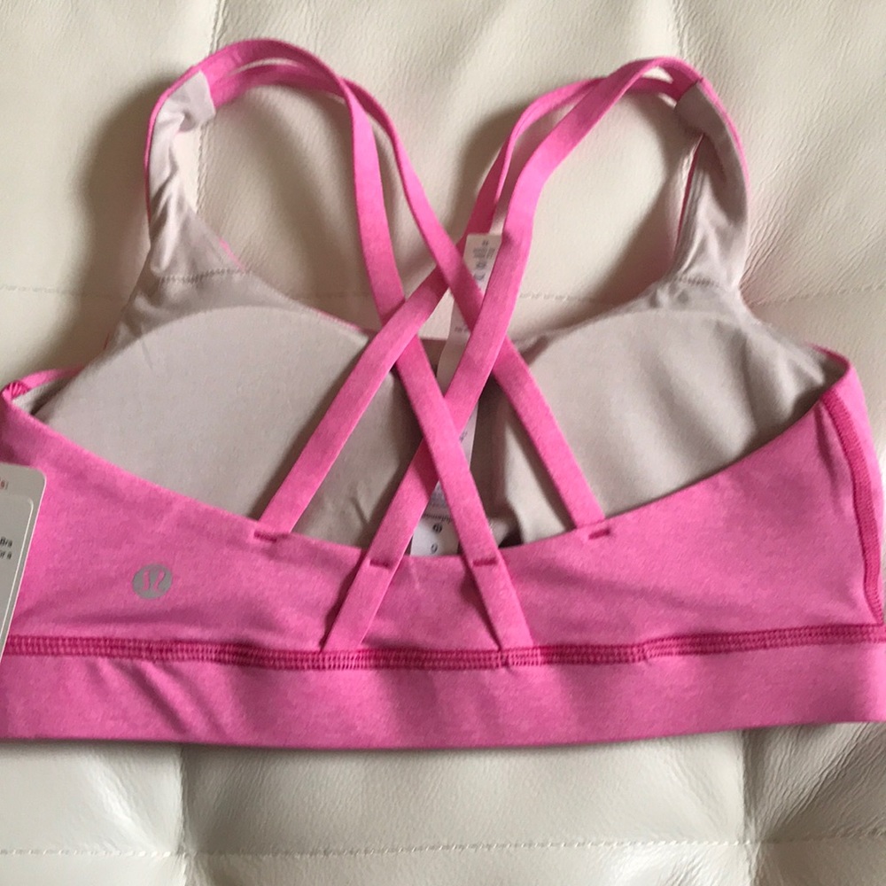 NWT HJMG PINK LULULEMON ENERGY BRA - - Size 4 - Picture 5 of 8